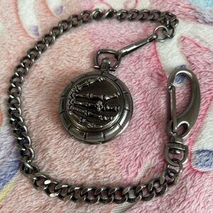 Disney Vintage Pirates of the Caribbean Skeleton Hand Pocket Watch by Nemesis